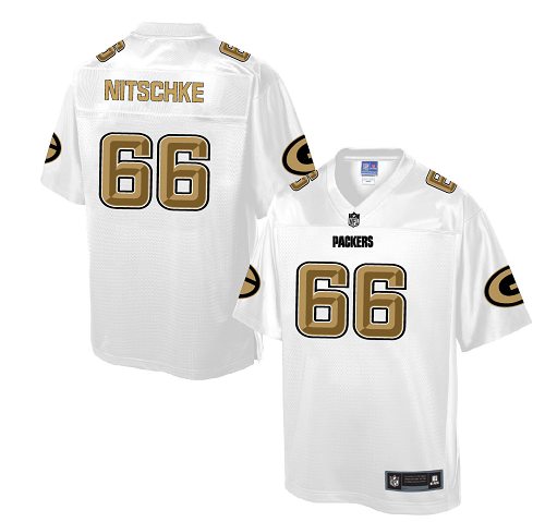 Men's Game Ray Nitschke Nike Jersey White - #66 Pro Line Fashion NFL Green Bay Packers